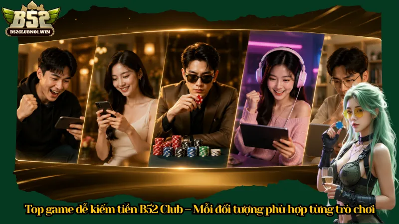 Top game dễ kiếm tiền B52 Club – Mỗi đối tượng phù hợp từng trò chơi
